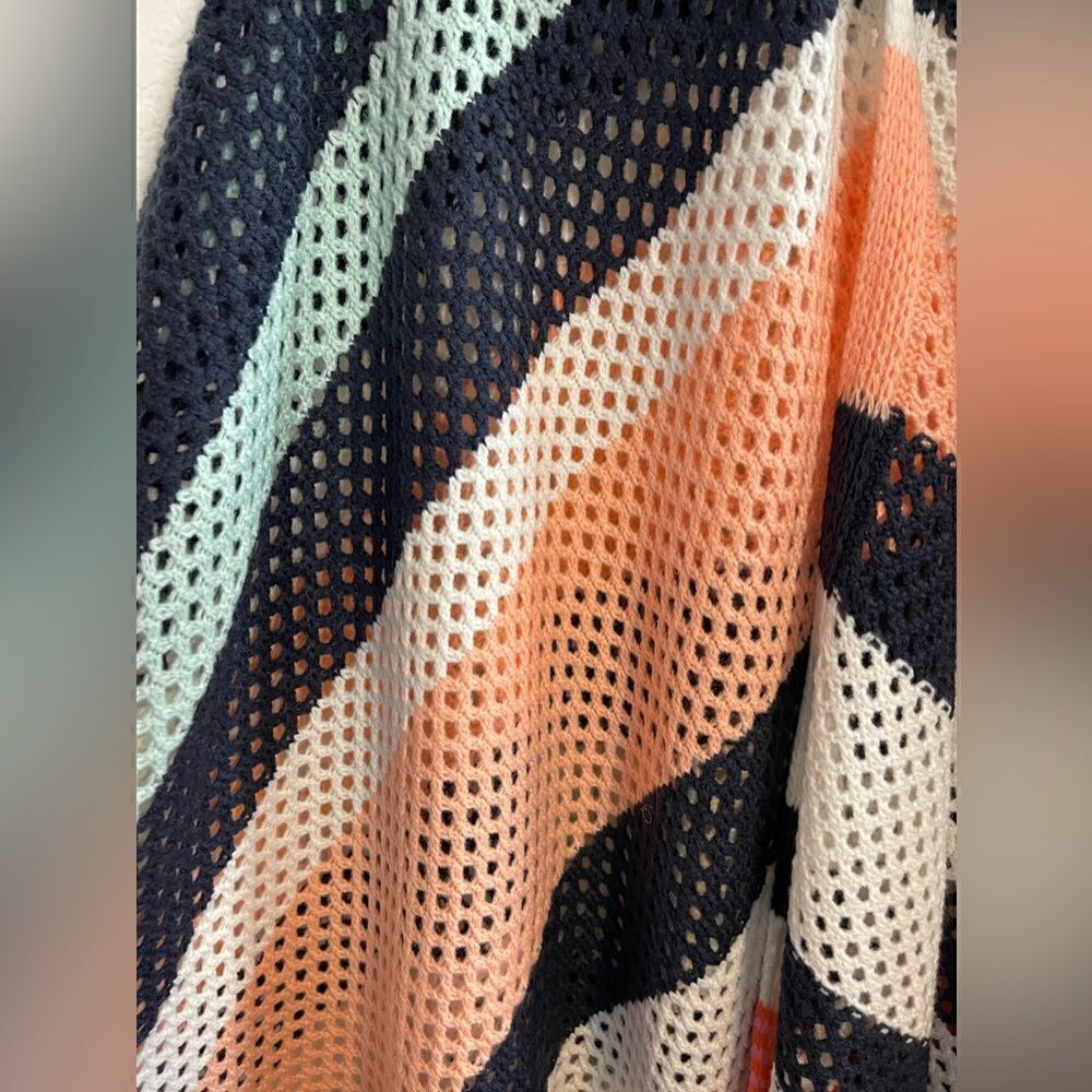 Anthropologie Striped Crochet Kimono. One size - Picture 6 of 6
